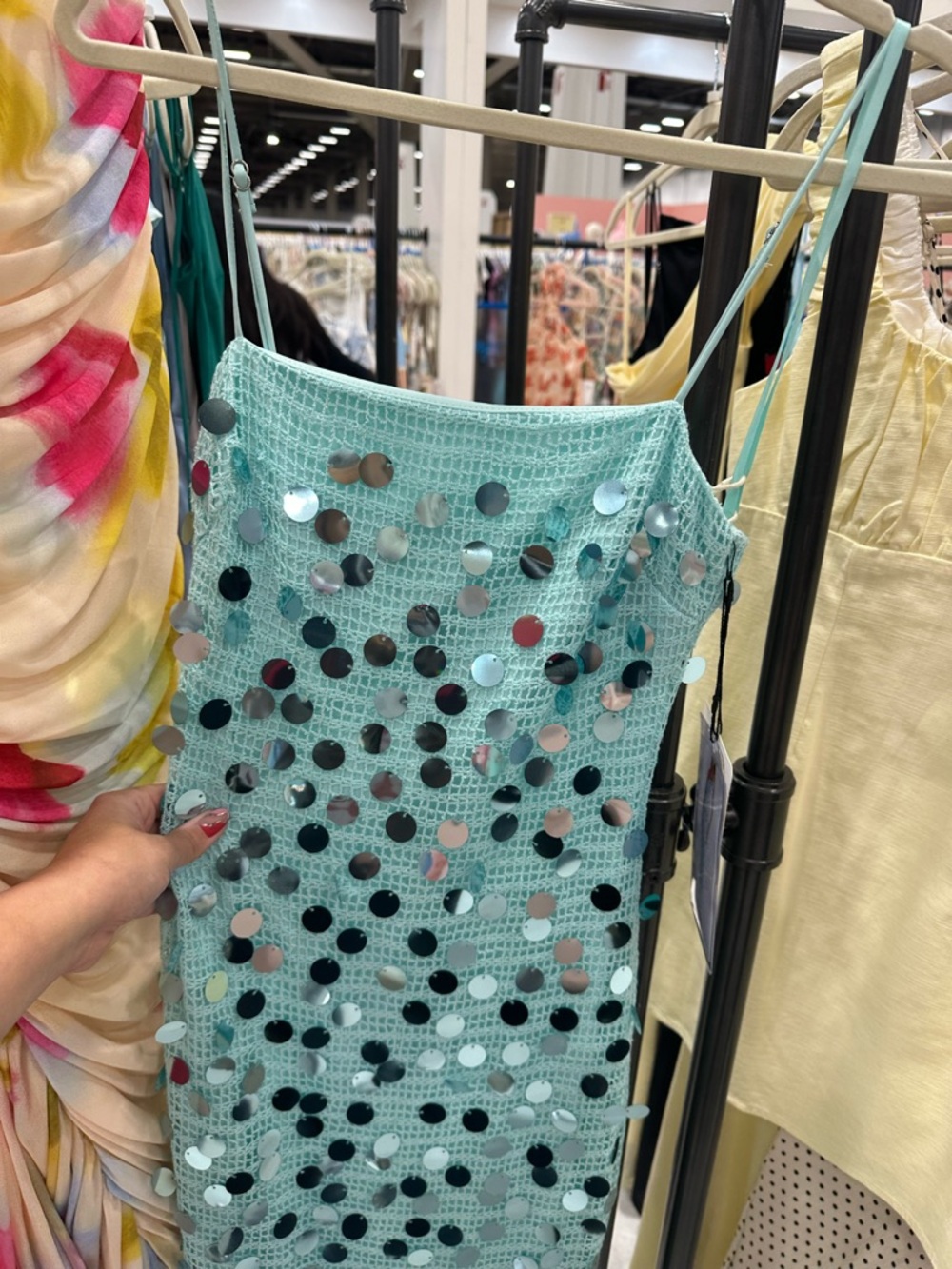 Summer Socialite Blue Sequin Embellished Maxi Dress - Picture 7 of 10
